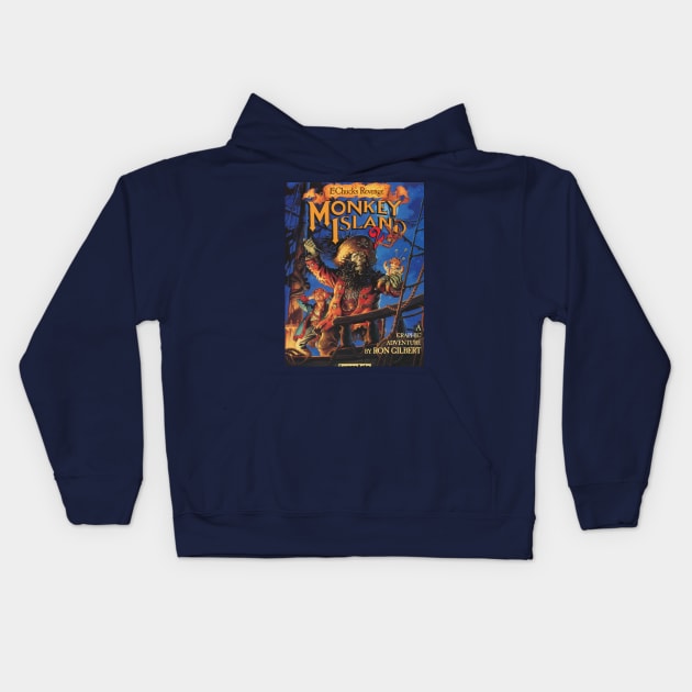 Monkey Island 2: Lechuck's Revenge [Text] Kids Hoodie by Zagreba